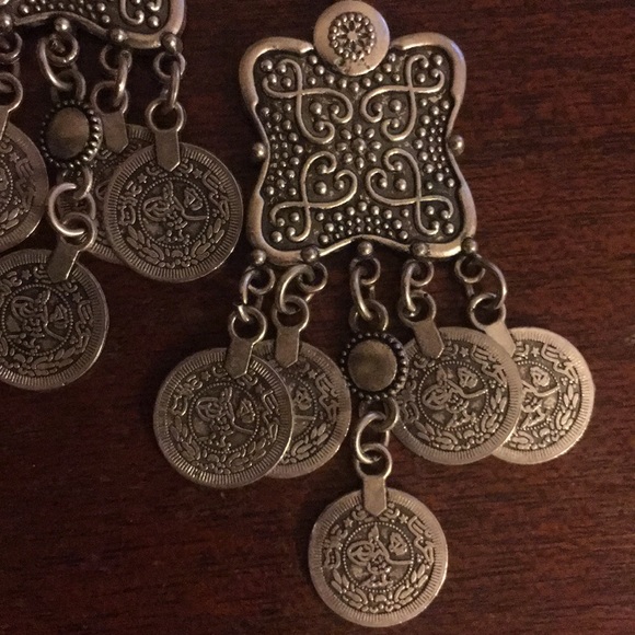Boho coin earrings - Picture 2 of 3